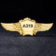 A319 Flat Text Designed Badges Online