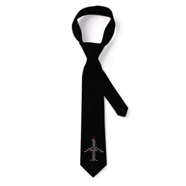 Airplane Shape Aviation Alphabet Designed Ties Online