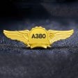 A380 Flat Text Designed Badges Cheap