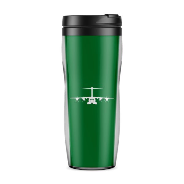 Airbus A400M Silhouette Designed Plastic Travel Mugs Sale