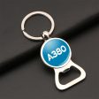 A380 Flat Text Designed Bottle Opener Key Chains Online now