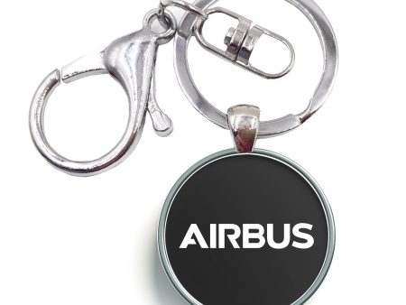 Airbus & Text Designed Circle Key Chains Supply