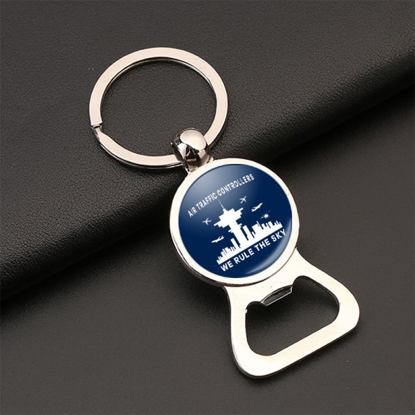 Air Traffic Controllers - We Rule The Sky Designed Bottle Opener Key Chains on Sale