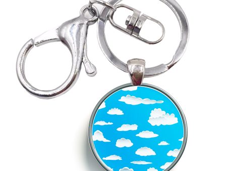 Amazing Clouds Designed Circle Key Chains For Sale