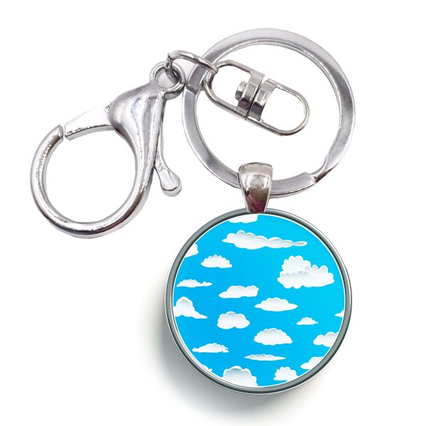 Amazing Clouds Designed Circle Key Chains For Sale