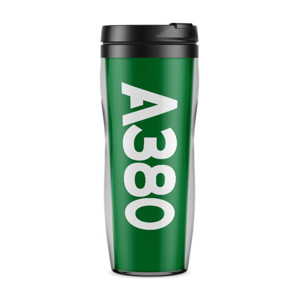 A380 Text Designed Plastic Travel Mugs Online Sale