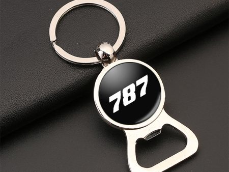 787 Flat Text Designed Bottle Opener Key Chains Sale