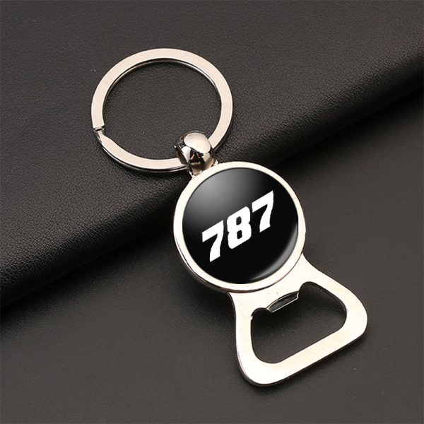 787 Flat Text Designed Bottle Opener Key Chains Sale