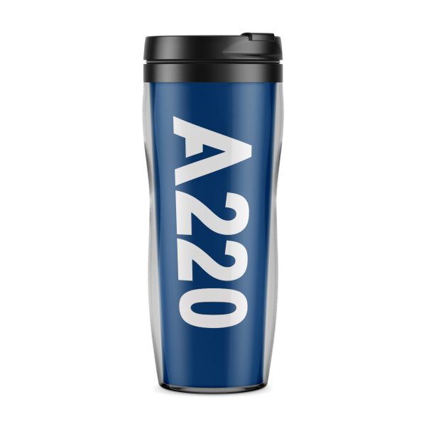 A220 Text Designed Plastic Travel Mugs Hot on Sale