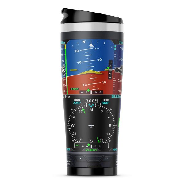 Airplane Primary Flight Display & HSI Designed Designed Stainless Steel Travel Mugs Online Sale