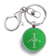 Airplane Shape Aviation Alphabet Designed Circle Key Chains For Discount