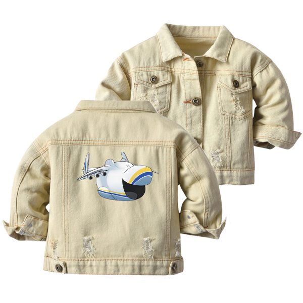 Antonov 225 Mouth Designed Children Denim Jackets Supply