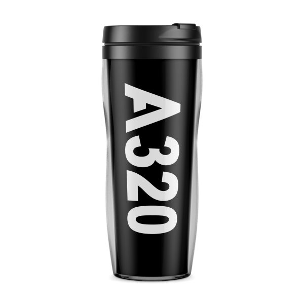 A320 Text Designed Plastic Travel Mugs on Sale