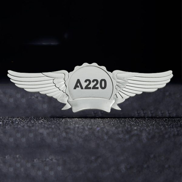 A220 Flat Text Designed Badges Online now