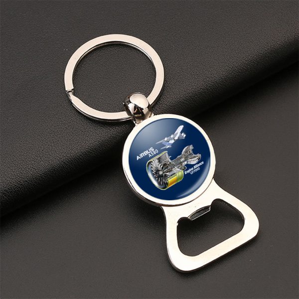 Airbus A380 & GP7000 Engine Designed Bottle Opener Key Chains Online Hot Sale