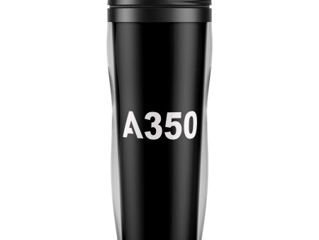 A350 Flat Text Designed Plastic Travel Mugs Online Sale