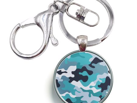 Military Camouflage Green Designed Circle Key Chains Online Hot Sale