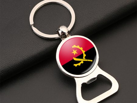 Angola flag Designed Bottle Opener Key Chains For Discount