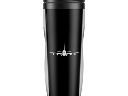 Airbus A380 Silhouette Designed Plastic Travel Mugs Supply