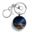 Amazing Military Aircraft at Night Designed Circle Key Chains Supply