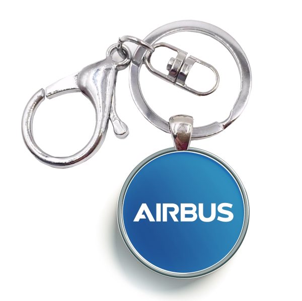 Airbus & Text Designed Circle Key Chains Supply