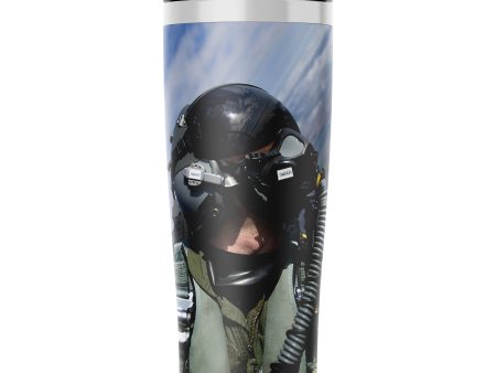 Amazing Military Pilot Selfie Designed Stainless Steel Travel Mugs Cheap