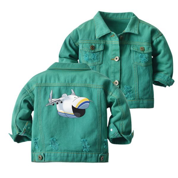 Antonov 225 Mouth Designed Children Denim Jackets Supply