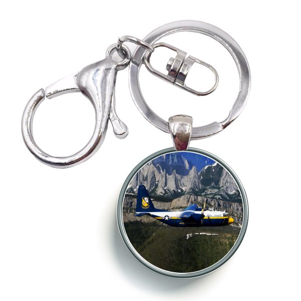 Amazing View with Blue Angels Aircraft Designed Circle Key Chains Sale