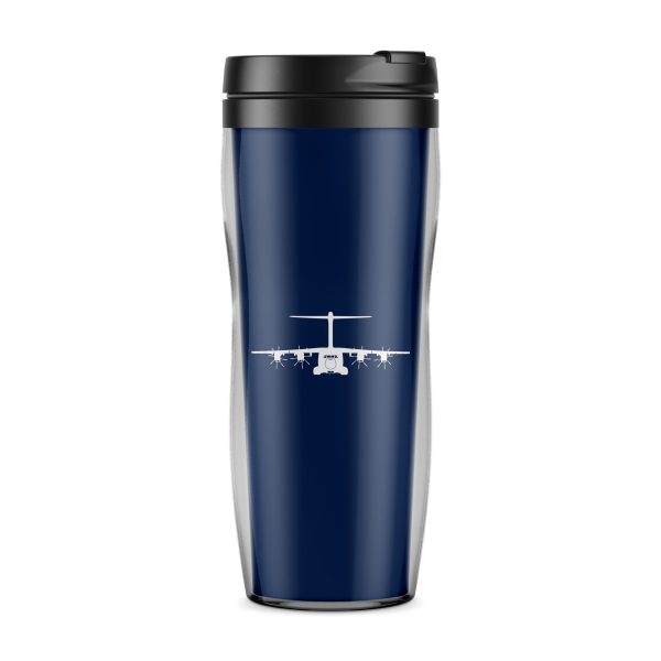 Airbus A400M Silhouette Designed Plastic Travel Mugs Sale