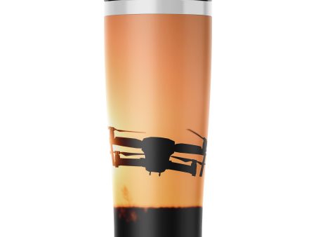 Amazing Drone in Sunset Designed Stainless Steel Travel Mugs Discount