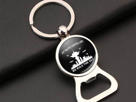 Air Traffic Controllers - We Rule The Sky Designed Bottle Opener Key Chains on Sale