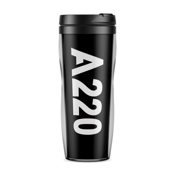 A220 Text Designed Plastic Travel Mugs Hot on Sale