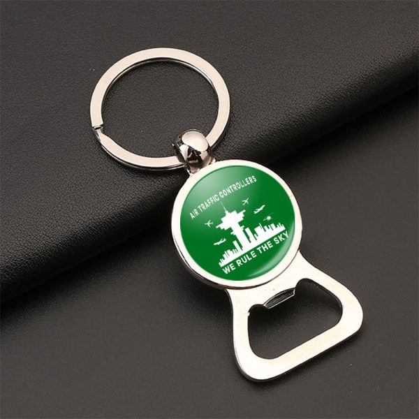 Air Traffic Controllers - We Rule The Sky Designed Bottle Opener Key Chains on Sale