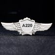 A220 Flat Text Designed Badges Online now