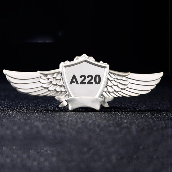 A220 Flat Text Designed Badges Online now