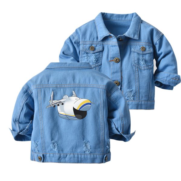 Antonov 225 Mouth Designed Children Denim Jackets Supply