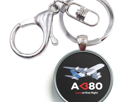 Airbus A380 Love at first flight Designed Circle Key Chains Online Hot Sale