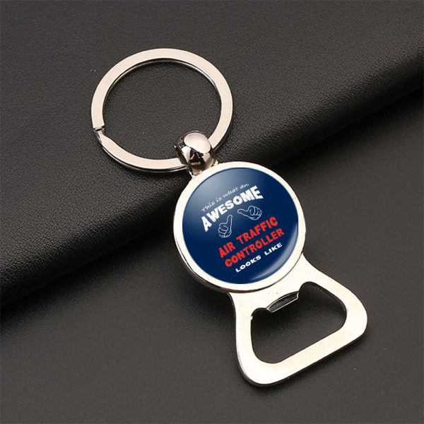 Air Traffic Controller Designed Bottle Opener Key Chains Supply