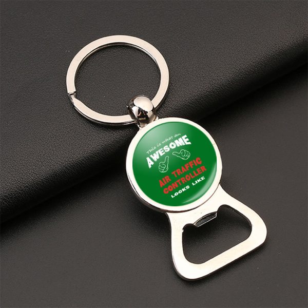 Air Traffic Controller Designed Bottle Opener Key Chains Supply