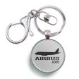 Airbus A320 Printed Designed Circle Key Chains For Sale