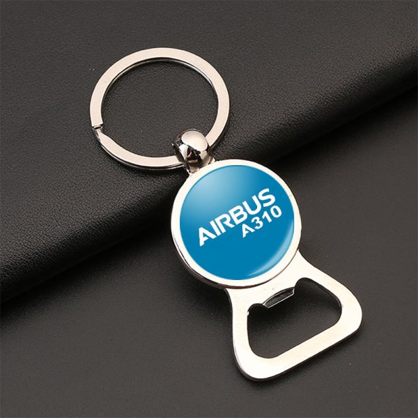 Airbus A310 & Text Designed Bottle Opener Key Chains Discount