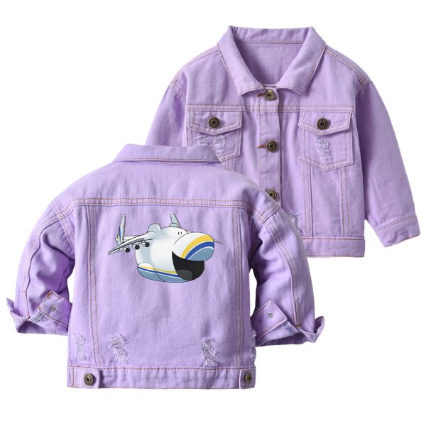 Antonov 225 Mouth Designed Children Denim Jackets Supply