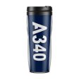 A340 Text Designed Plastic Travel Mugs For Discount