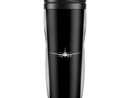 Airbus A330 Silhouette Designed Plastic Travel Mugs Discount