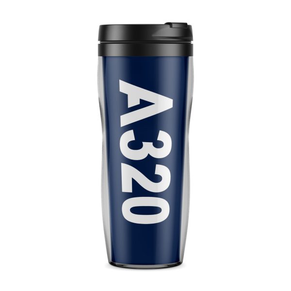 A320 Text Designed Plastic Travel Mugs on Sale