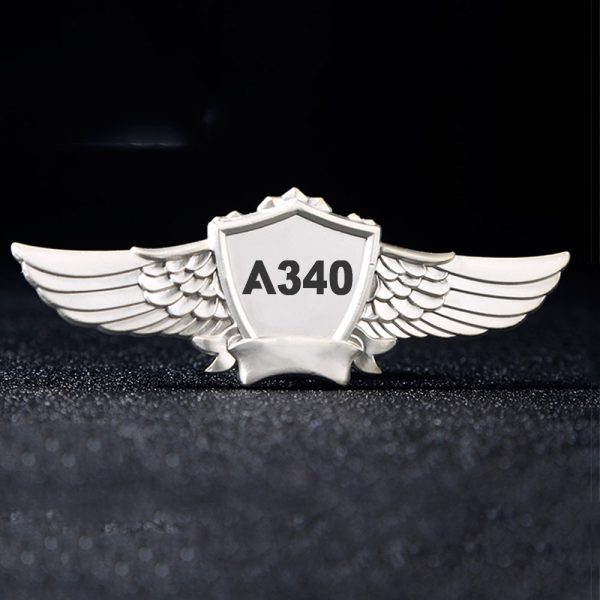 A340 Flat Text Designed Badges Cheap