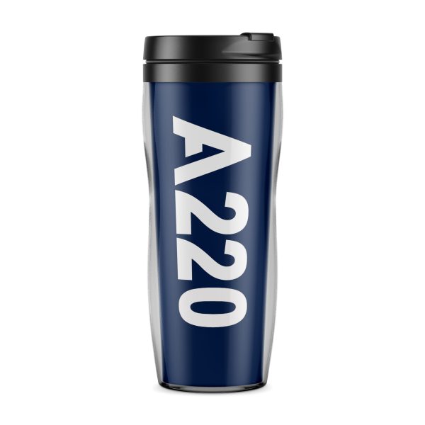 A220 Text Designed Plastic Travel Mugs Hot on Sale