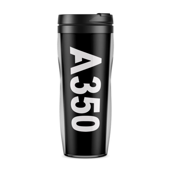 A350 Text Designed Plastic Travel Mugs Online Sale