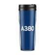 A380 Flat Text Designed Plastic Travel Mugs Sale