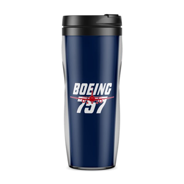 Amazing Boeing 757 Designed Plastic Travel Mugs Cheap